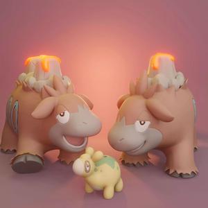 Pokemon - Numel and Camerupt