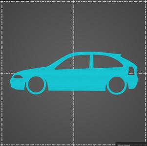 Rover 200 3 door hatchback silhouette key
