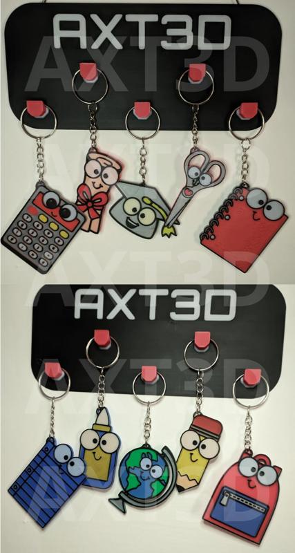 Pack of 10 Key Rings School Supplies