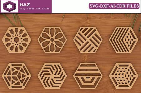 Hexagon Coaster Set 112