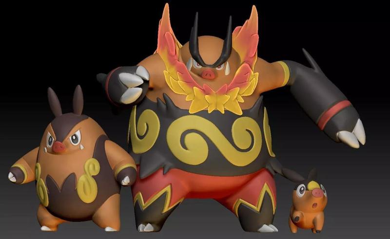 Pokemon Tepig Pignite Emboar