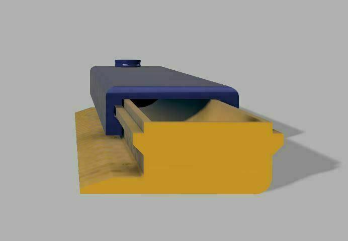 Case with ruler. Stores school and office supplies. Perfect for architecture