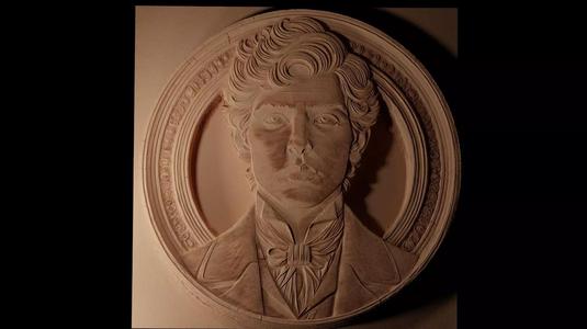 Charles Dickens CNC 3d Print High Relief Sand Casting