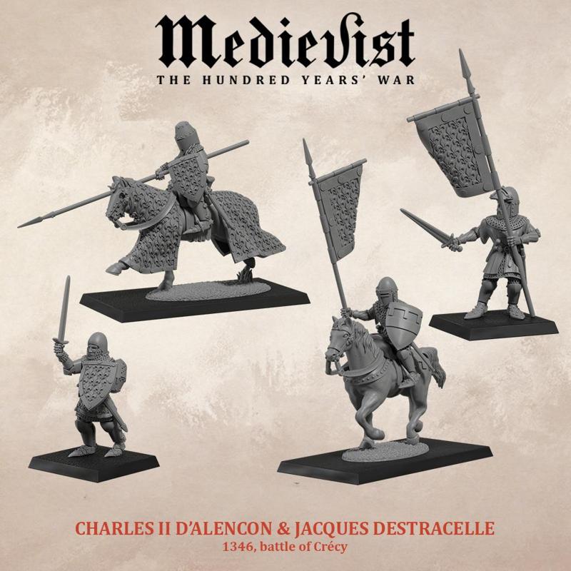 Charles II d'Alencon and Jacques Destracelles, banner bearer