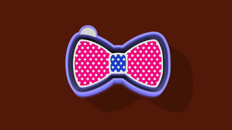 🎀 Dotty Bow – Freshie, Keychain, Resin & Candle Mold