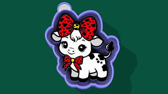 🎀🐄 Moo Moo Cutie – Freshie, Keychain & Resin Mold