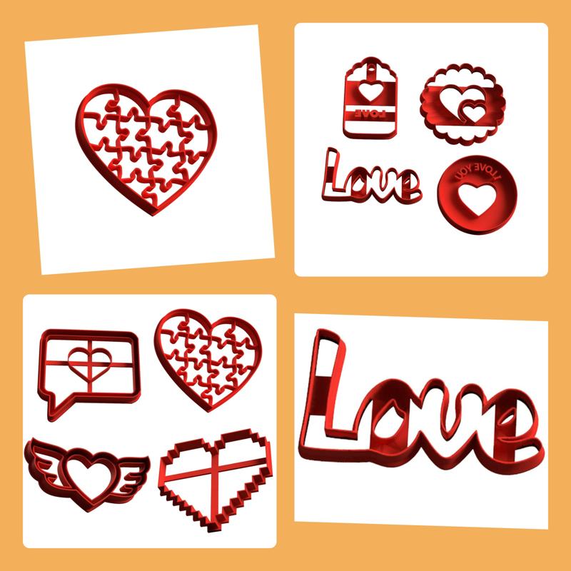 cookie cutter valentine's day - valentine - love - cookie cutter valentine's day - valentine's day - love - Pack x 8 unid