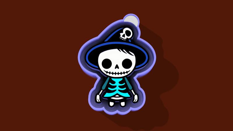 🎩💀 Spooky Guy Skeleton – Freshie, Keychain, Resin & Candle Mold
