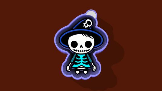 🎩💀 Spooky Guy Skeleton – Freshie, Keychain, Resin & Candle Mold