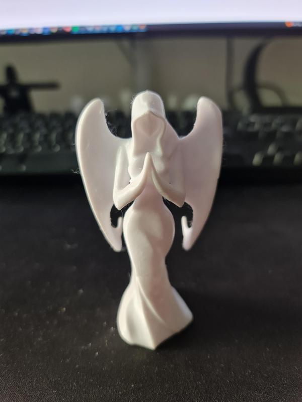 Minimalist Praying Angel – Elegant 3D Printable Statue