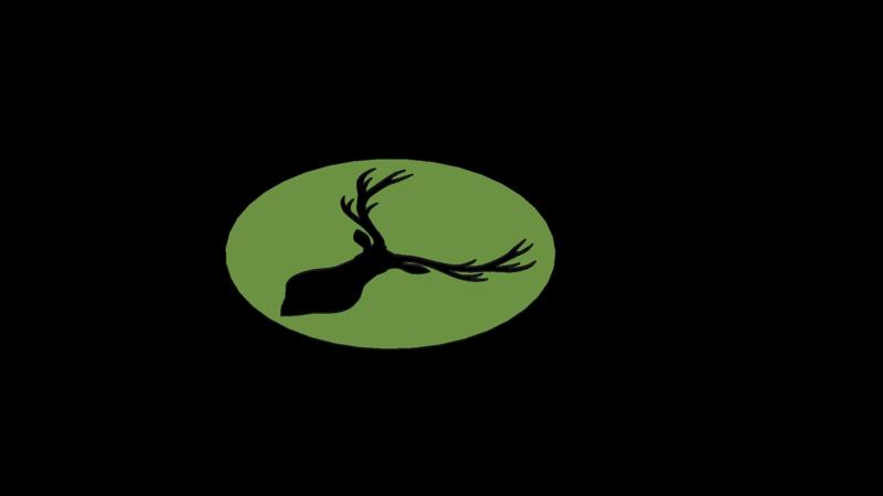 Stag Head Silhouette Stencil