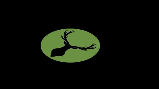 Stag Head Silhouette Stencil