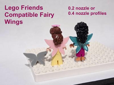 Brick friends fairy wings (mini-doll compatible)