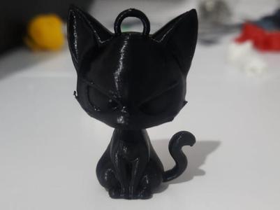 Angry Cat Keychain