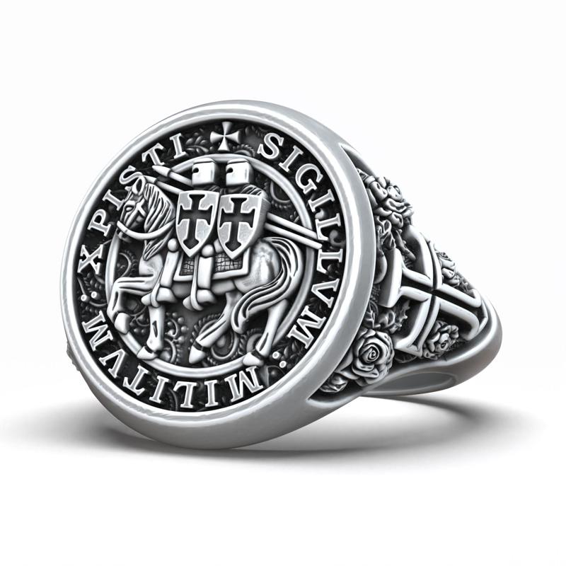 Templar Orders Two Knights Single Horse Signet
