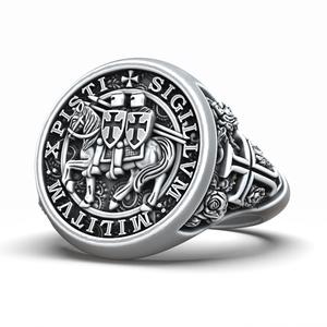 Templar Orders Two Knights Single Horse Signet