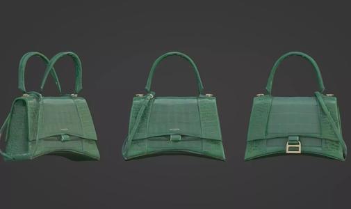 Emerald Elegance Bag  High-Quality 3D Model