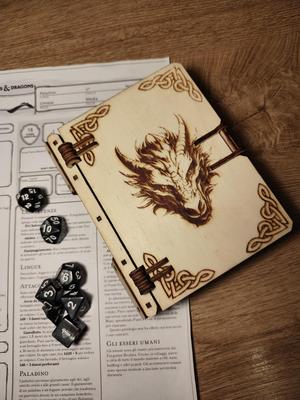 Dice, Miniatures and Cards Storage Book - Laser Engraver Project with Dice Tower and Customizable Configurations