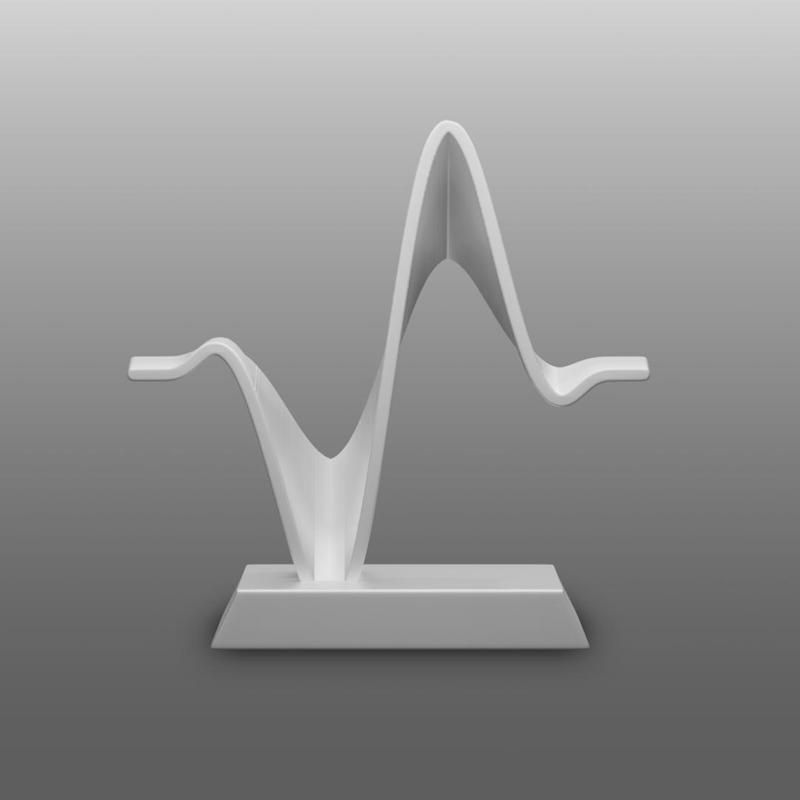 Decorative Minimalist Sound Wave Sculpture - Modern 3D Design