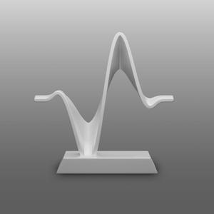 Decorative Minimalist Sound Wave Sculpture - Modern 3D Design