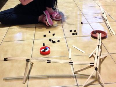 Popsicle Stick Marble Run