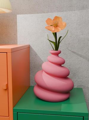 Modern Spiral Vase – Colorful Sculptural Flower Pot STL