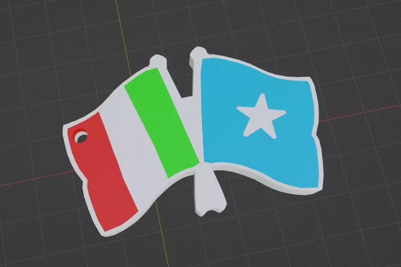 Italy x Somalia Unite Keychain