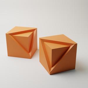 3D cube table decor