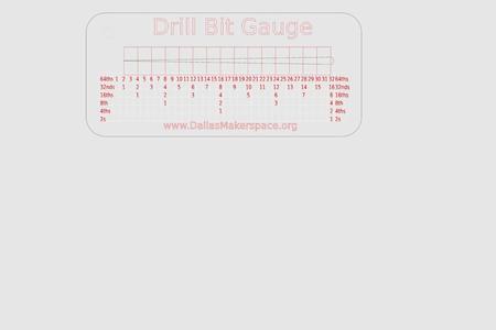 Drill Bit Sorting Gauge - Laser Cut