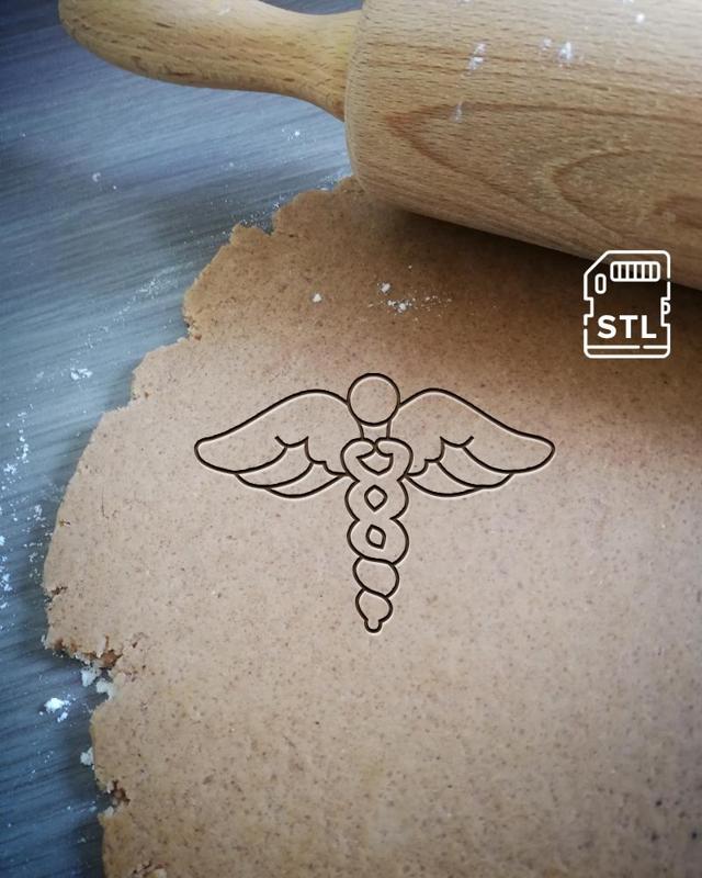 Caduceus Cookie Cutter