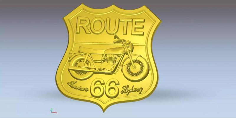 route 66 motorcycle motor sign