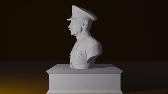 Printable Reza shah statue with signature