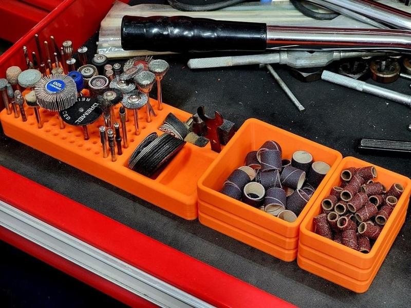 Dremel bit & cutting disc organizer & containers