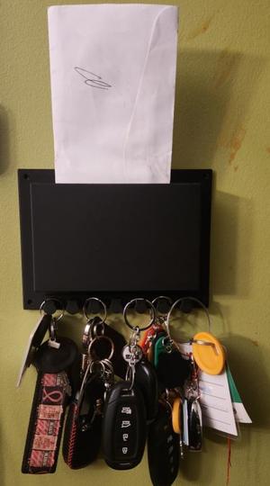 Key holder with mail slot
