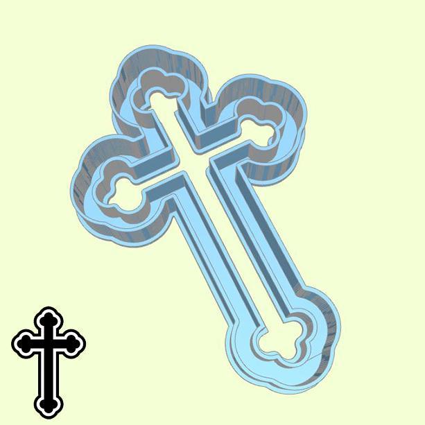 Easter (pascha) cookie cutters - christian cross (style 1)