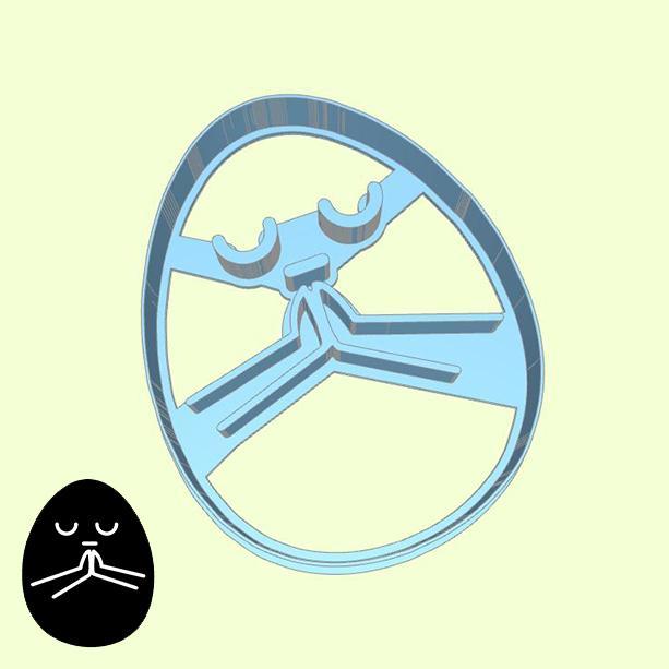 Easter (pascha) cookie cutters - egg (praying) (style 1)