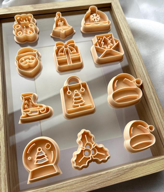 christmas polymer clay cutters (set #11)