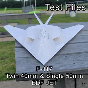 F-117 Nighthawk Twin 40mm And Single 50mm EDF Jet - Test Files and Manual