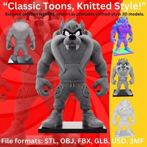 Tasmanian Devil Figure Stylized Taz Model