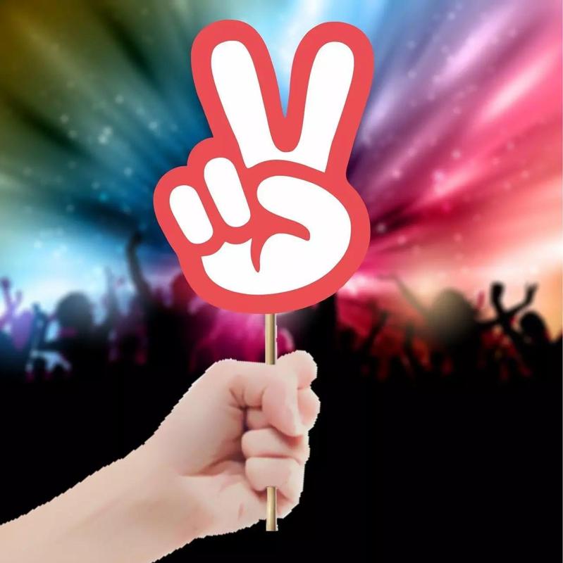 GLOBO MENSAJE FIESTA VICTORY HAND MANO DE VICTORIA