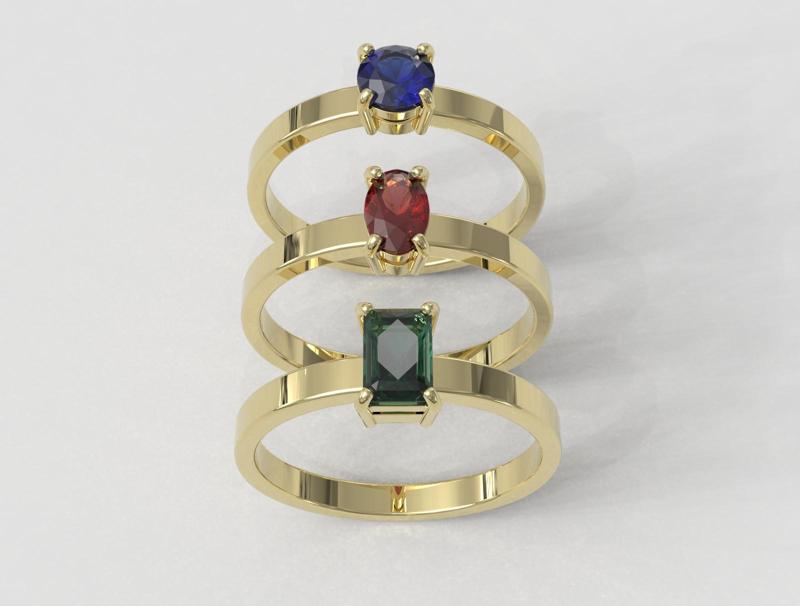 3 Classics Gemstone Ring