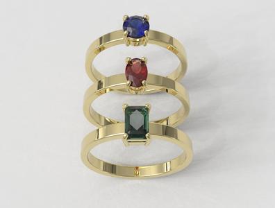 3 Classics Gemstone Ring