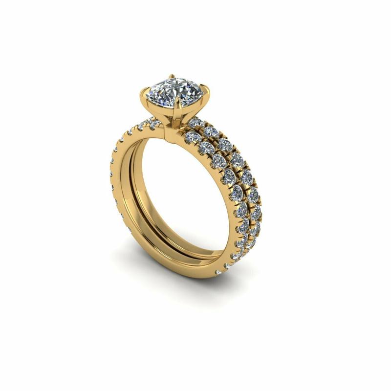 Pav Solitaire Diamond Ring R44