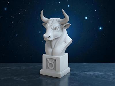 Taurus Zodiac Bust Statue – 3D Print Model STL