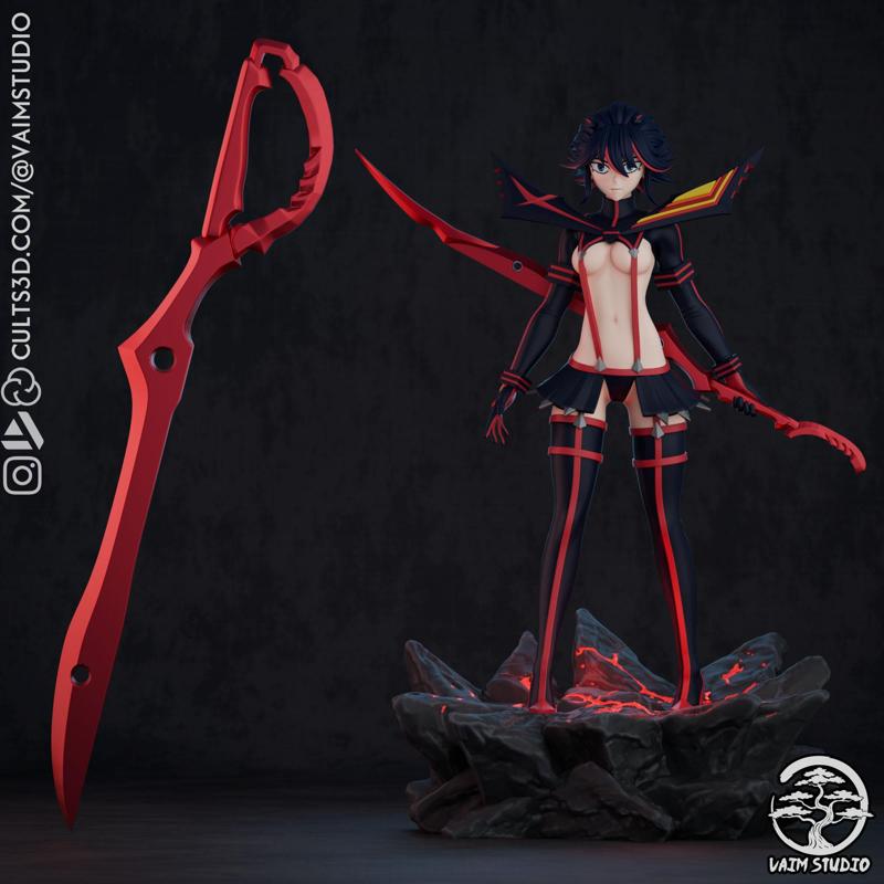 Free STL Ryuko Matoi Scissor Blade