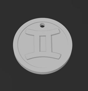 Gemini keychain necklace HD 10