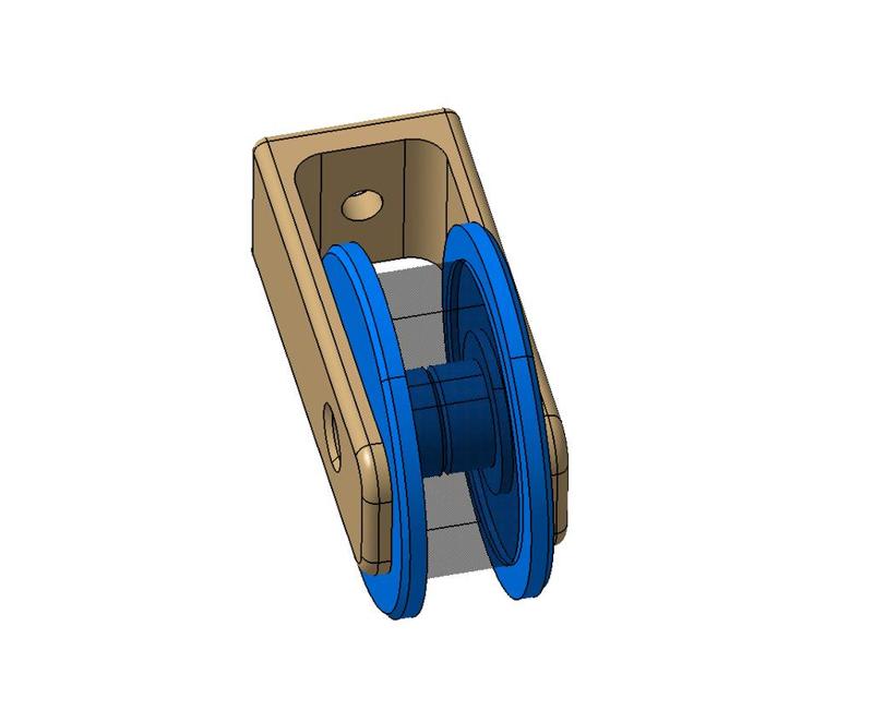 Geeetech Pulley and stretcher for Y axis with 608 Skate bearing 