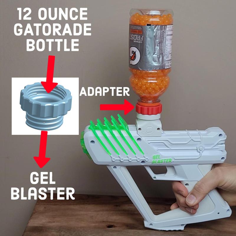 Gel Blaster Gatorade 12oz Bottle Adapter for Hopper Fed Gel Blaster