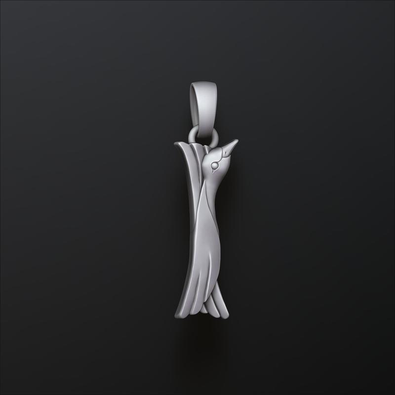 Bird Letter I Pendant 3D print model