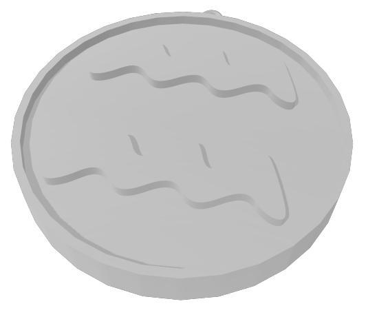 Zodiac Aquarius Pendant Keychain Earring